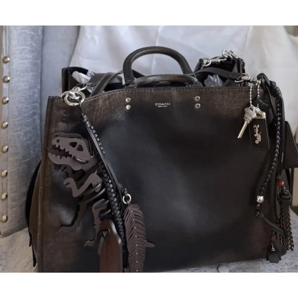 NWT Coach Official Rogue Bag 40 Loved Leather Charm CDZ54